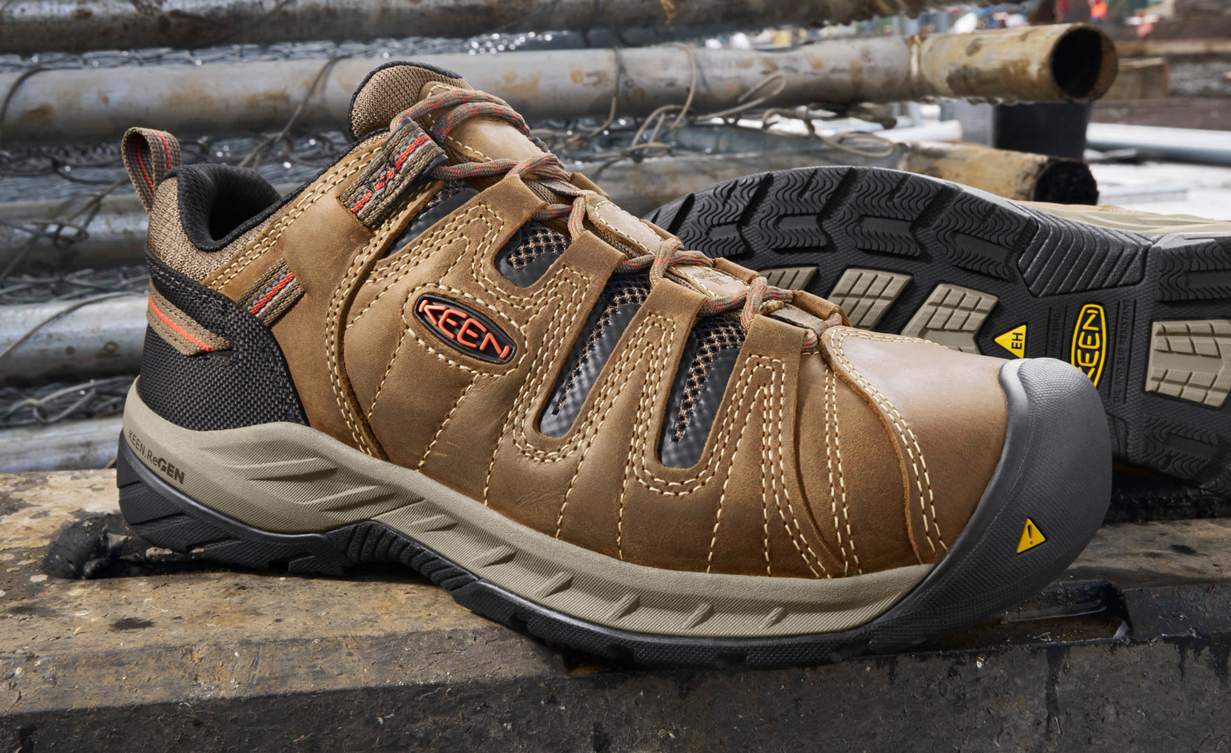 Men's Flint II (Steel Toe)  |  Shitake/Rust - Image 6