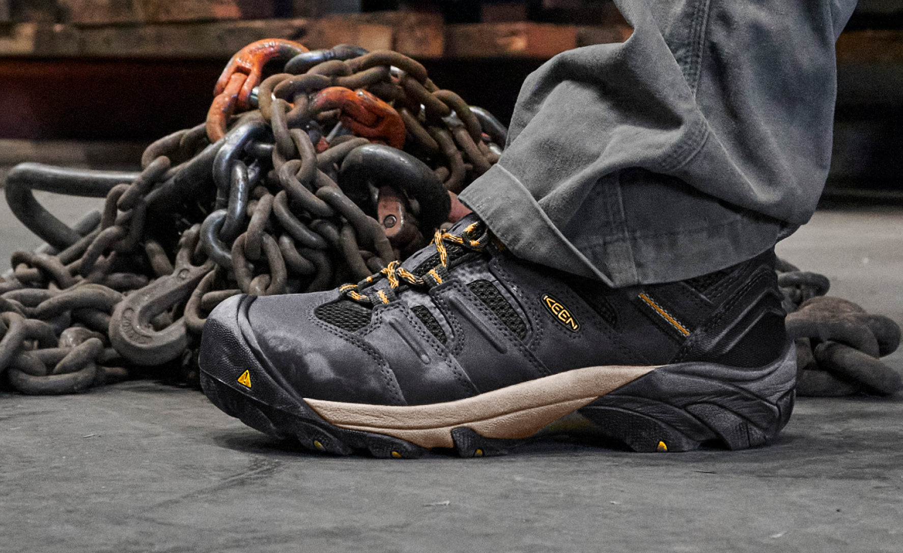 Men's Lansing Mid Waterproof (Steel Toe) | Raven/Tawny Olive - Image 5