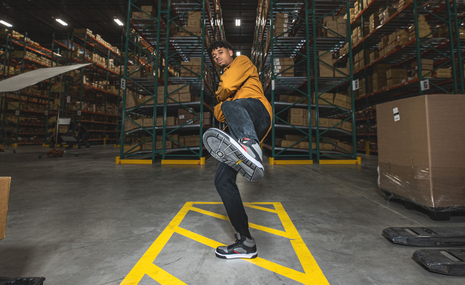 Men's Overton Mid Work Shoe (Carbon Toe) | Steel Grey/Black - Image 8