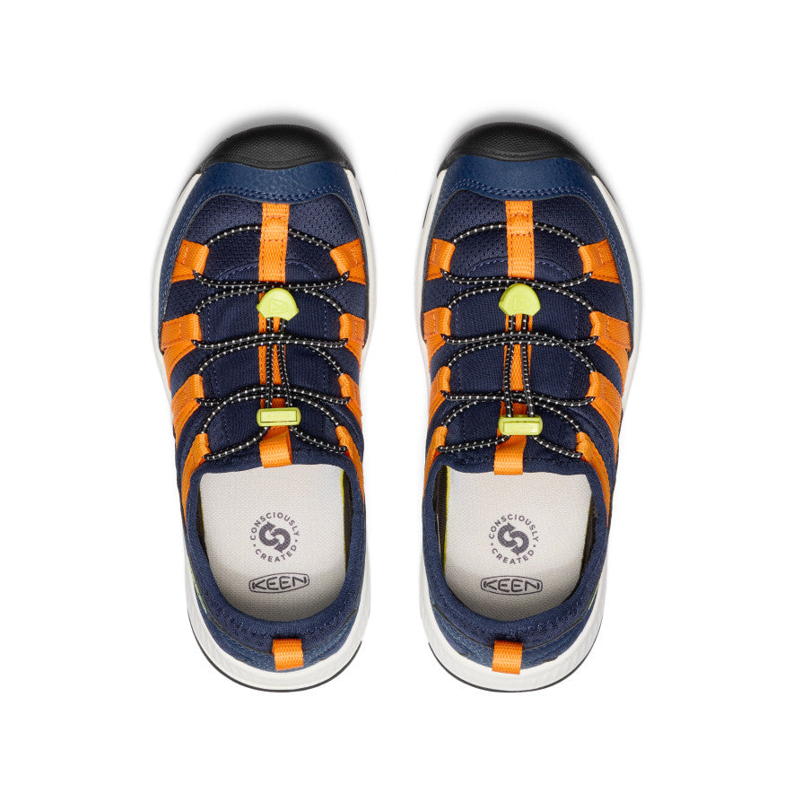 Big Kids' Motozoa Sneaker | Naval Academy/Bright Marigold - Image 4