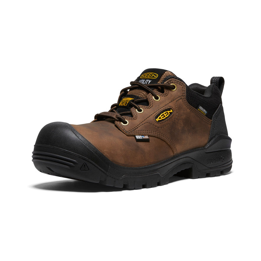Men's Independence Oxford Waterproof Shoe (Carbon Toe) | Dark Earth/Black - Image 3